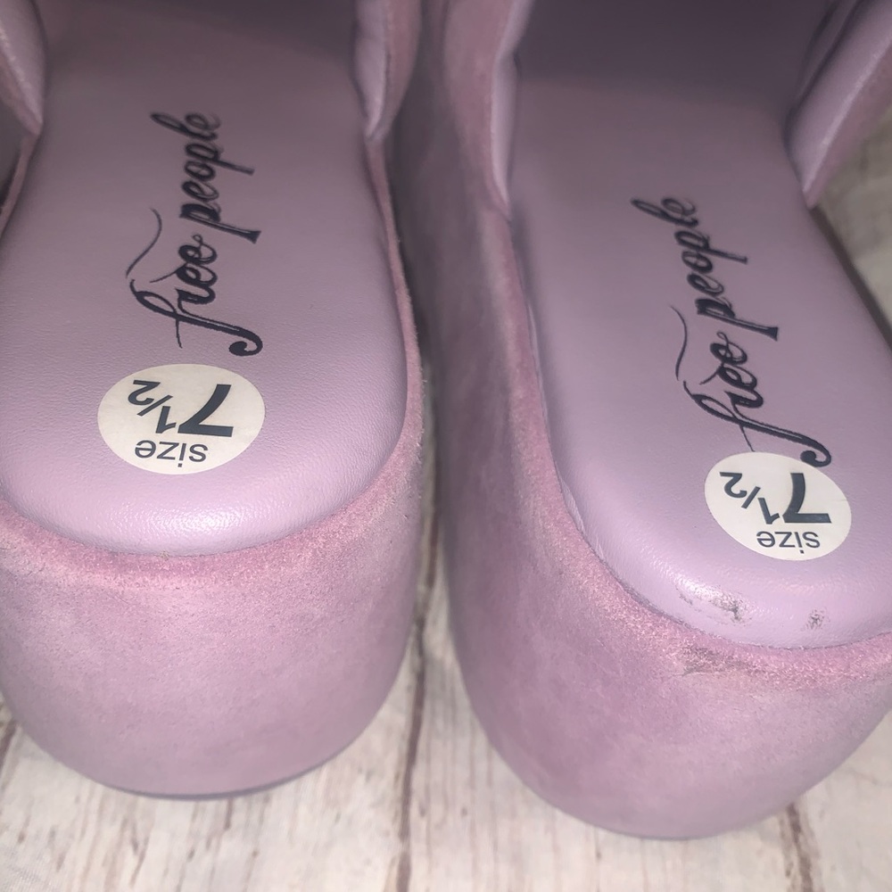 Free People Almost Paradise purple platform sandals  7.5 - Picture 7 of 10